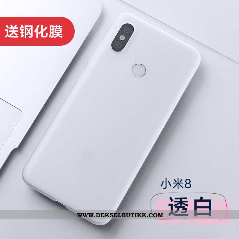 Etui Xiaomi Mi 8 Silikon Svart Kreativ Nubuck, Deksel Xiaomi Mi 8 Beskyttelse Kjøpe