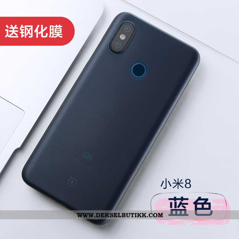 Etui Xiaomi Mi 8 Silikon Svart Kreativ Nubuck, Deksel Xiaomi Mi 8 Beskyttelse Kjøpe