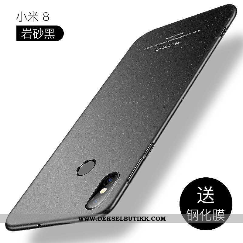 Etui Xiaomi Mi 8 Tynne Nubuck Magnetisk Svart, Deksel Xiaomi Mi 8 Beskyttelse Salg