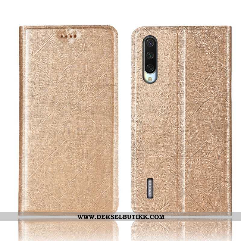 Etui Xiaomi Mi 9 Lite Beskyttelse Folio Gull, Deksel Xiaomi Mi 9 Lite Skinndeksel Tilbud