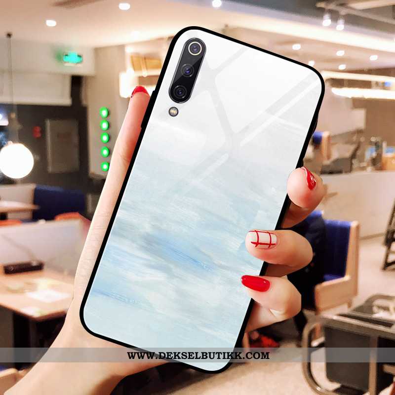 Etui Xiaomi Mi 9 Lite Kreativ Glass Monokrom Nye Rosa, Deksel Xiaomi Mi 9 Lite Trend Billig