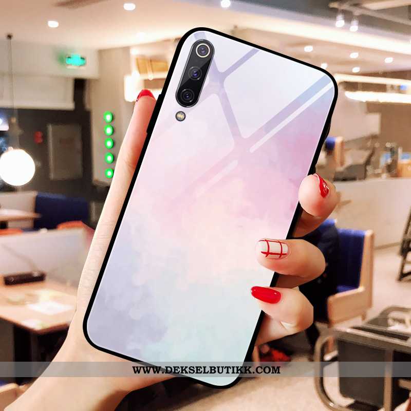 Etui Xiaomi Mi 9 Lite Kreativ Glass Monokrom Nye Rosa, Deksel Xiaomi Mi 9 Lite Trend Billig