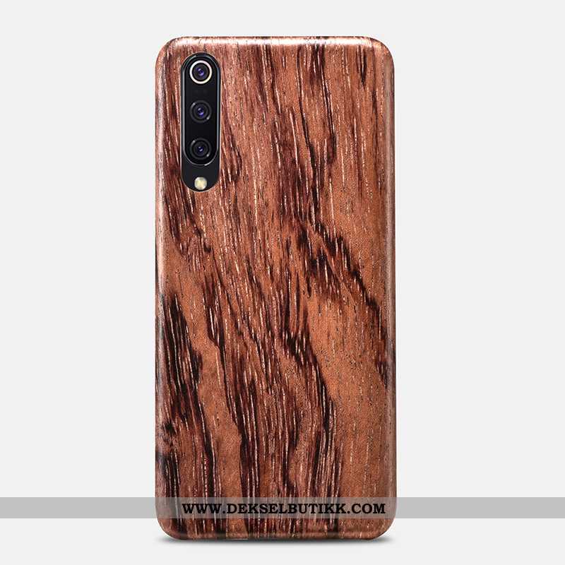 Etui Xiaomi Mi 9 Lite Wood Kvalitet Liten Brun, Deksel Xiaomi Mi 9 Lite Beskyttelse Butikk