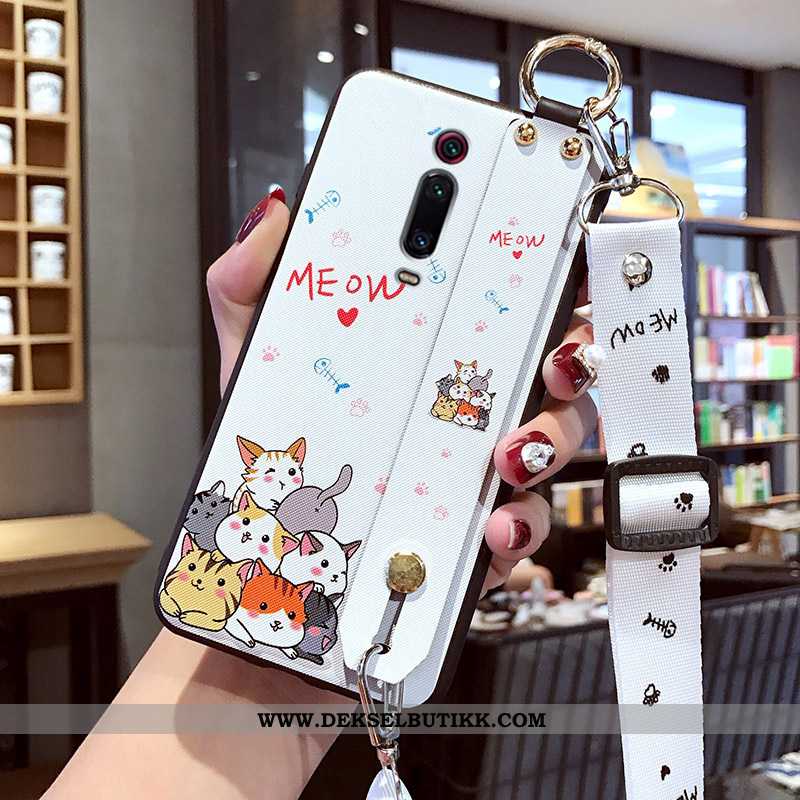 Etui Xiaomi Mi 9t Beskyttelse Cartoon Hvit Rød Hvitt, Deksel Xiaomi Mi 9t Nubuck Rabatt