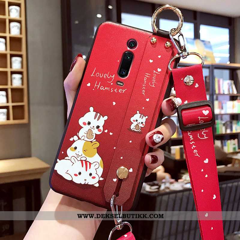 Etui Xiaomi Mi 9t Beskyttelse Cartoon Hvit Rød Hvitt, Deksel Xiaomi Mi 9t Nubuck Rabatt