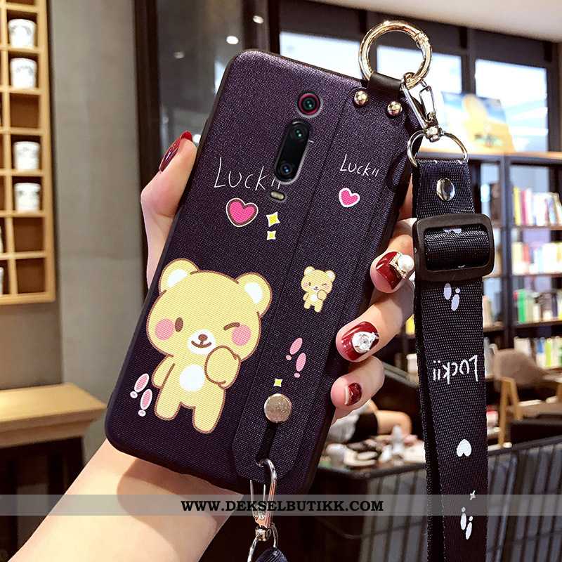 Etui Xiaomi Mi 9t Beskyttelse Cartoon Hvit Rød Hvitt, Deksel Xiaomi Mi 9t Nubuck Rabatt