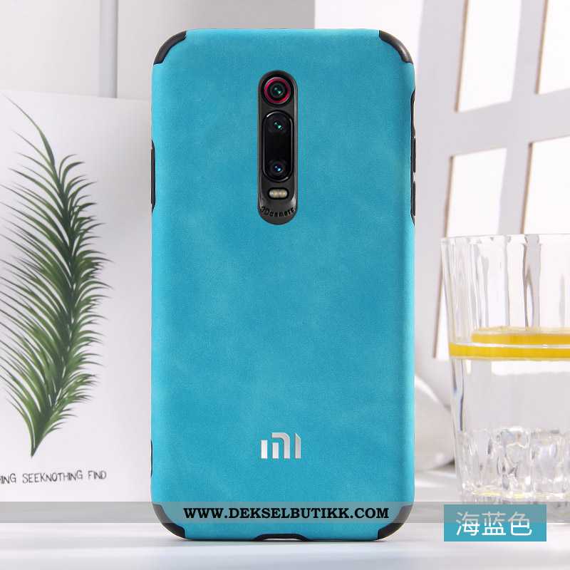 Etui Xiaomi Mi 9t Beskyttelse Skinn Lær Rød Myke Blå, Deksel Xiaomi Mi 9t Mote Tilbud