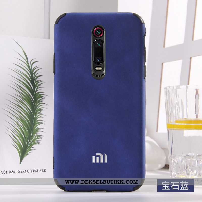 Etui Xiaomi Mi 9t Beskyttelse Skinn Lær Rød Myke Blå, Deksel Xiaomi Mi 9t Mote Tilbud