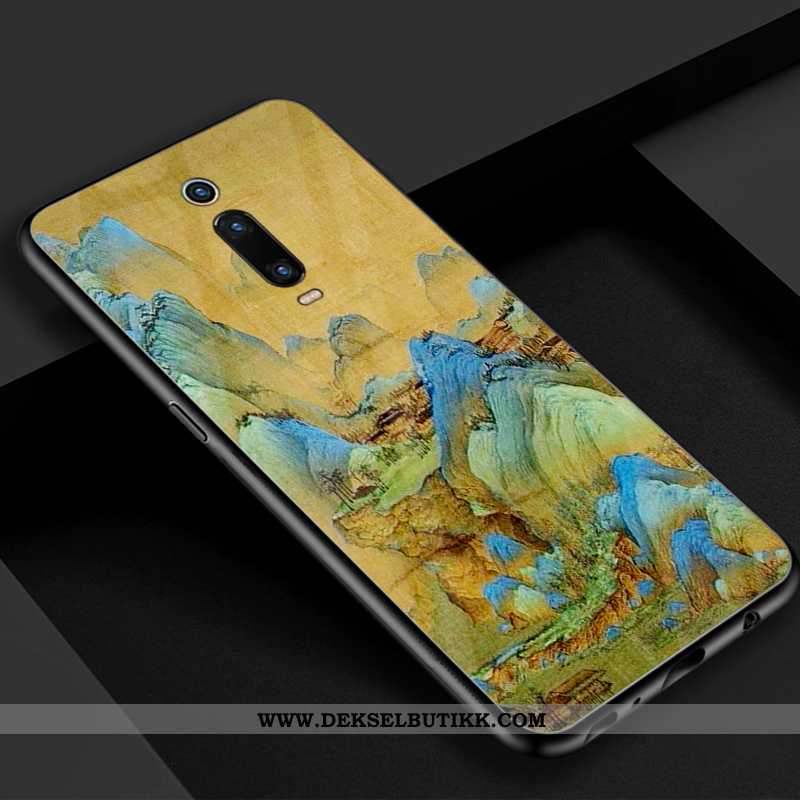 Etui Xiaomi Mi 9t Glass Blå Kinesisk Stil Vakker, Deksel Xiaomi Mi 9t Vintage Billig