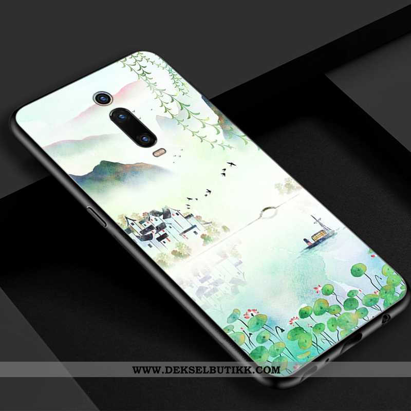 Etui Xiaomi Mi 9t Glass Blå Kinesisk Stil Vakker, Deksel Xiaomi Mi 9t Vintage Billig