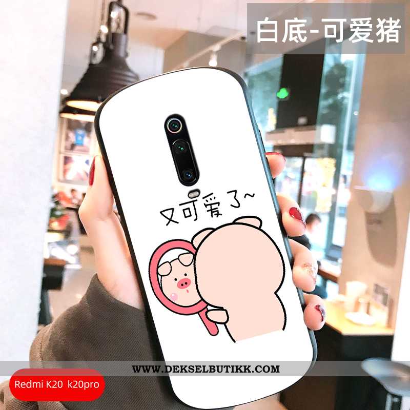 Etui Xiaomi Mi 9t Kreativ Glass Mobiltelefon Net Red Hvitt, Deksel Xiaomi Mi 9t Vakker Til Salgs