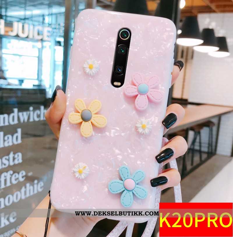 Etui Xiaomi Mi 9t Pro Silikon Lyse Rosa Fersk Hvitt, Deksel Xiaomi Mi 9t Pro Beskyttelse Billige