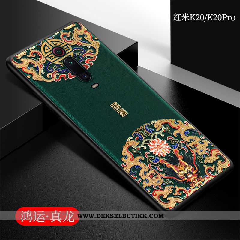 Etui Xiaomi Mi 9t Pro Skinndeksel Rød Kinesisk Stil Anti-fall Grønn, Deksel Xiaomi Mi 9t Pro Relieff