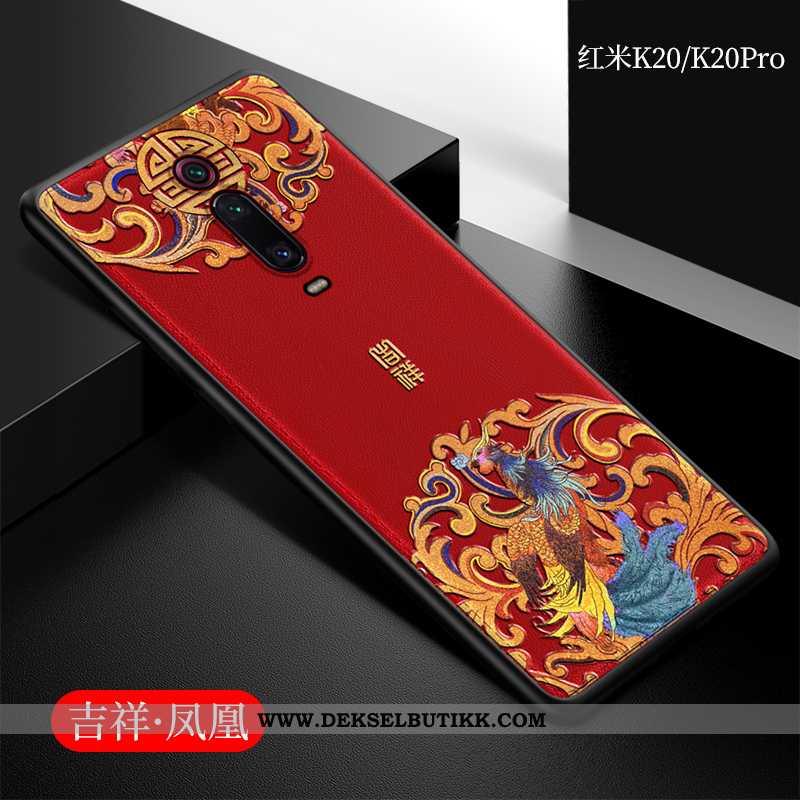 Etui Xiaomi Mi 9t Pro Skinndeksel Rød Kinesisk Stil Anti-fall Grønn, Deksel Xiaomi Mi 9t Pro Relieff