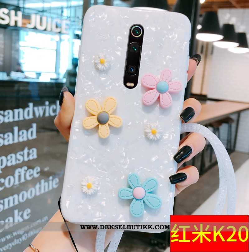 Etui Xiaomi Mi 9t Silikon Blomster Shell Deksel Rosa, Xiaomi Mi 9t Beskyttelse Til Salgs