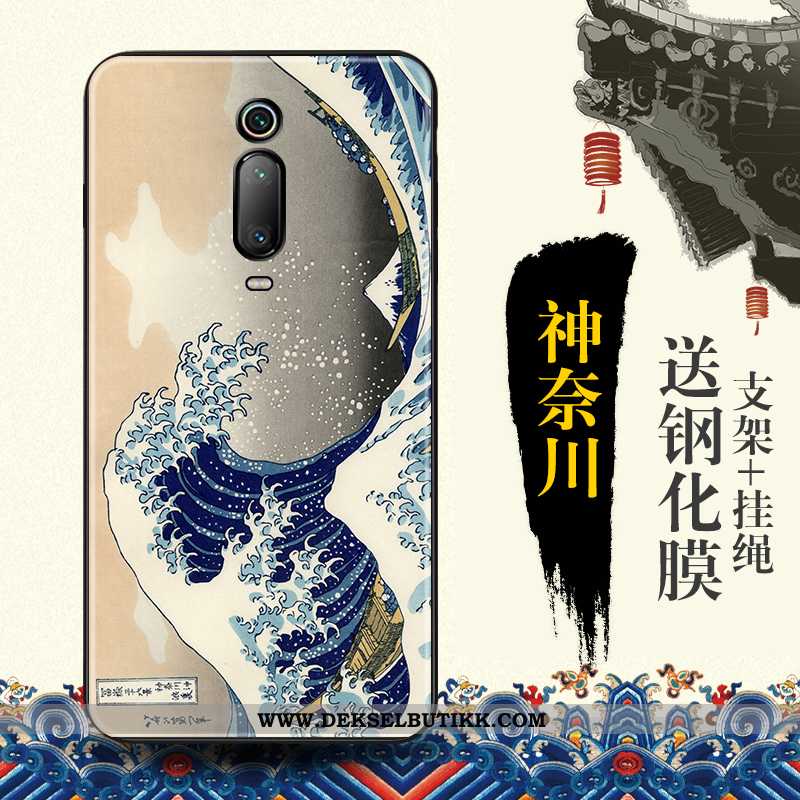 Etui Xiaomi Mi 9t Trend Blå Relieff Mobiltelefon, Deksel Xiaomi Mi 9t Beskyttelse Billig