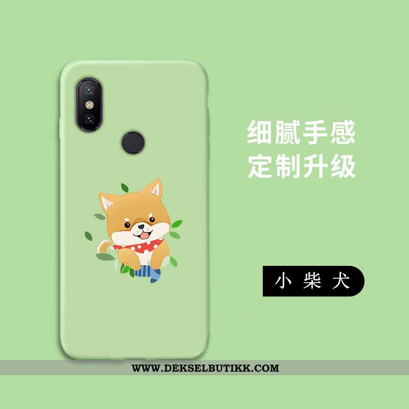 Etui Xiaomi Mi A2 Lite Cartoon Nubuck Mobiltelefon Anti-fall Grønn, Deksel Xiaomi Mi A2 Lite Myke Bu