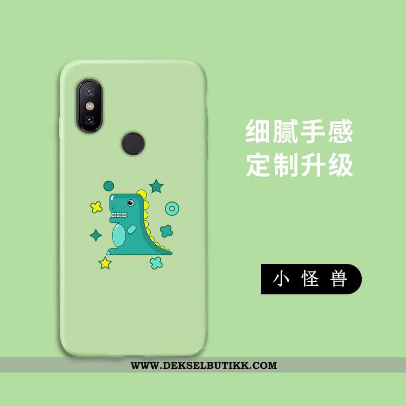 Etui Xiaomi Mi A2 Lite Cartoon Nubuck Mobiltelefon Anti-fall Grønn, Deksel Xiaomi Mi A2 Lite Myke Bu