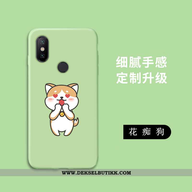 Etui Xiaomi Mi A2 Lite Cartoon Nubuck Mobiltelefon Anti-fall Grønn, Deksel Xiaomi Mi A2 Lite Myke Bu