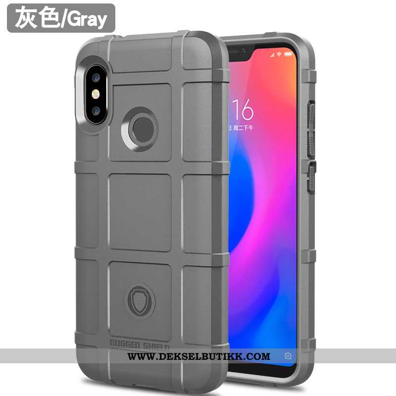 Etui Xiaomi Mi A2 Lite Luksus Av Personlighet Silikon Gasbag Brun, Deksel Xiaomi Mi A2 Lite Nubuck B