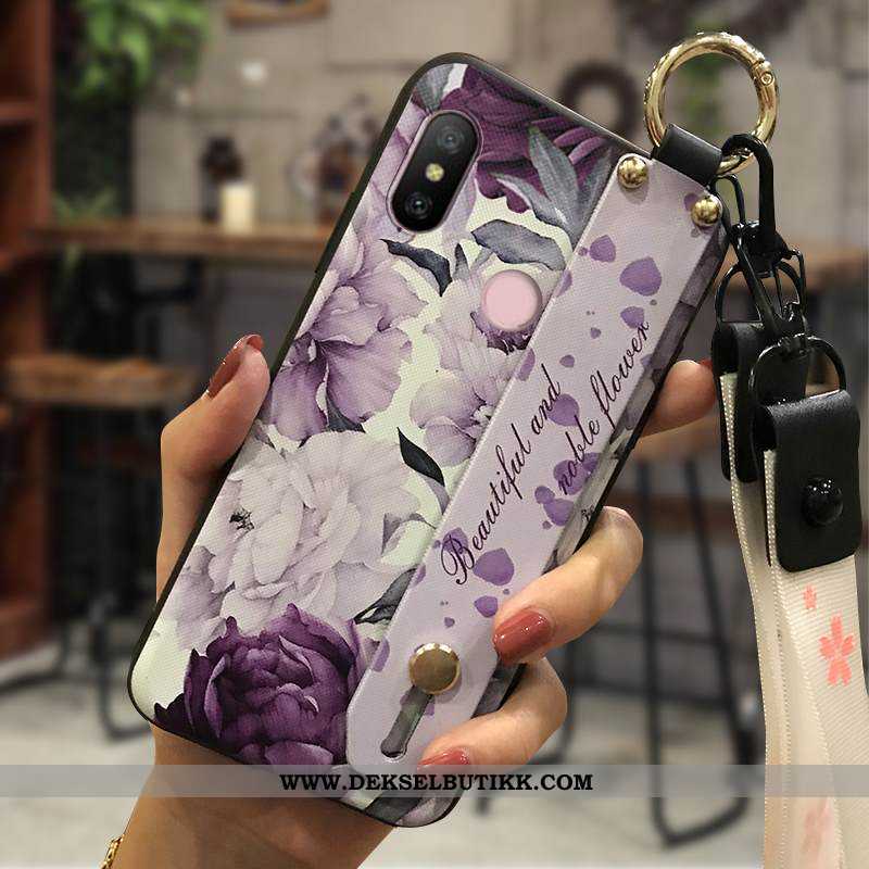 Etui Xiaomi Mi A2 Lite Myke Blomster Mobiltelefon Gul, Deksel Xiaomi Mi A2 Lite Beskyttelse Billige