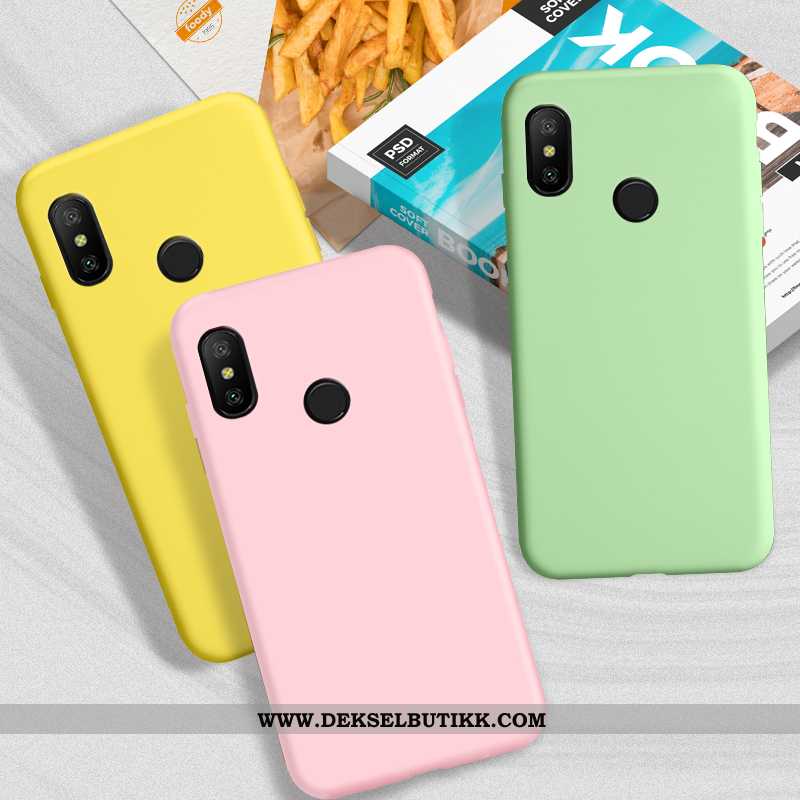 Etui Xiaomi Mi A2 Lite Myke Mobiltelefon Monokrom Rød Rosa, Deksel Xiaomi Mi A2 Lite Silikon Billige