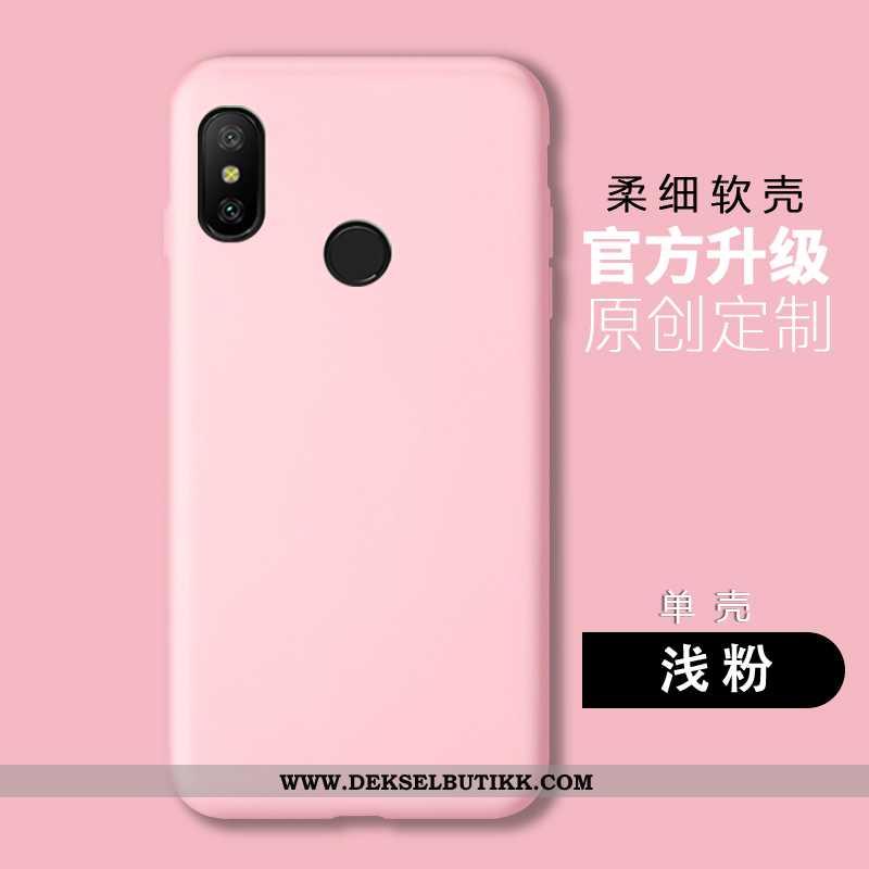 Etui Xiaomi Mi A2 Lite Myke Mobiltelefon Monokrom Rød Rosa, Deksel Xiaomi Mi A2 Lite Silikon Billige