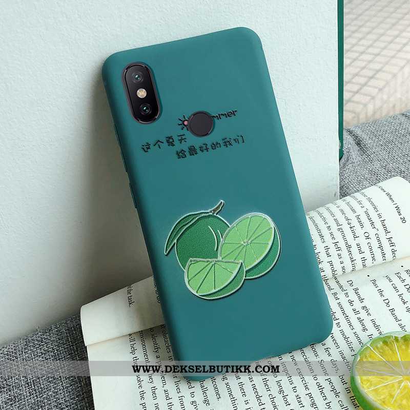 Etui Xiaomi Mi A2 Lite Tynne Trend Liten Enkel Grønn, Deksel Xiaomi Mi A2 Lite Myke Billige