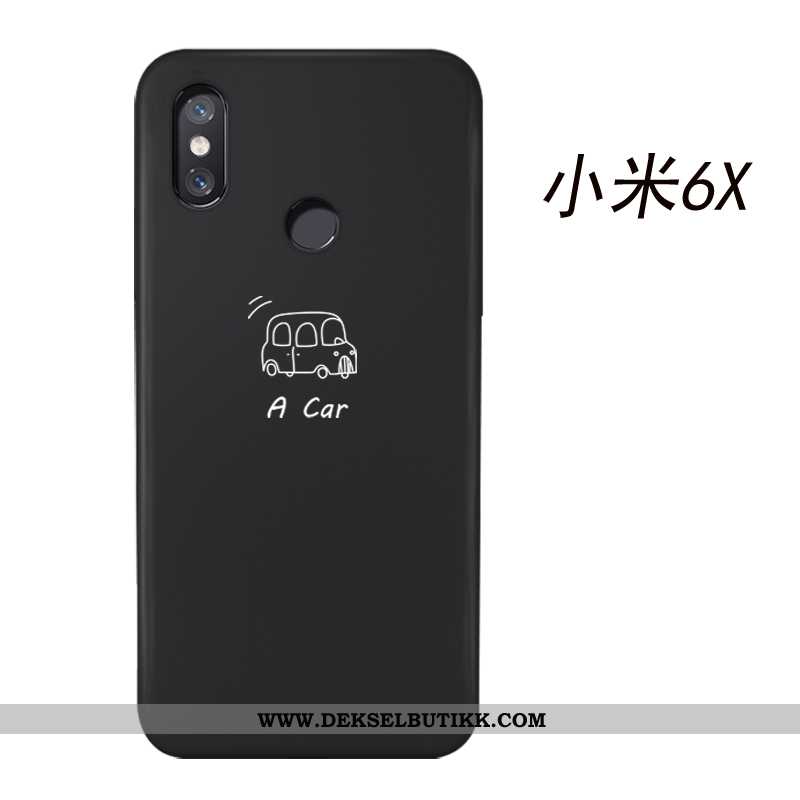 Etui Xiaomi Mi A2 Trend Cartoon Mobiltelefon Enkel Svart, Deksel Xiaomi Mi A2 Kreativ Tilbud