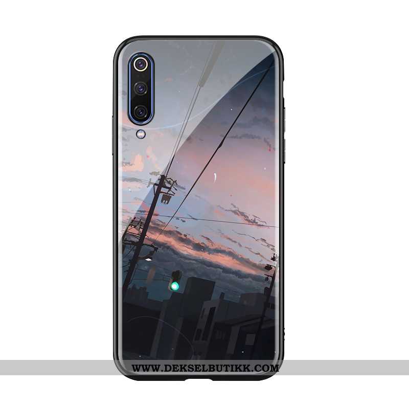 Etui Xiaomi Mi A3 Glass Tempe~~pos Anti-fall Speil Blå, Deksel Xiaomi Mi A3 Myke Kjøpe