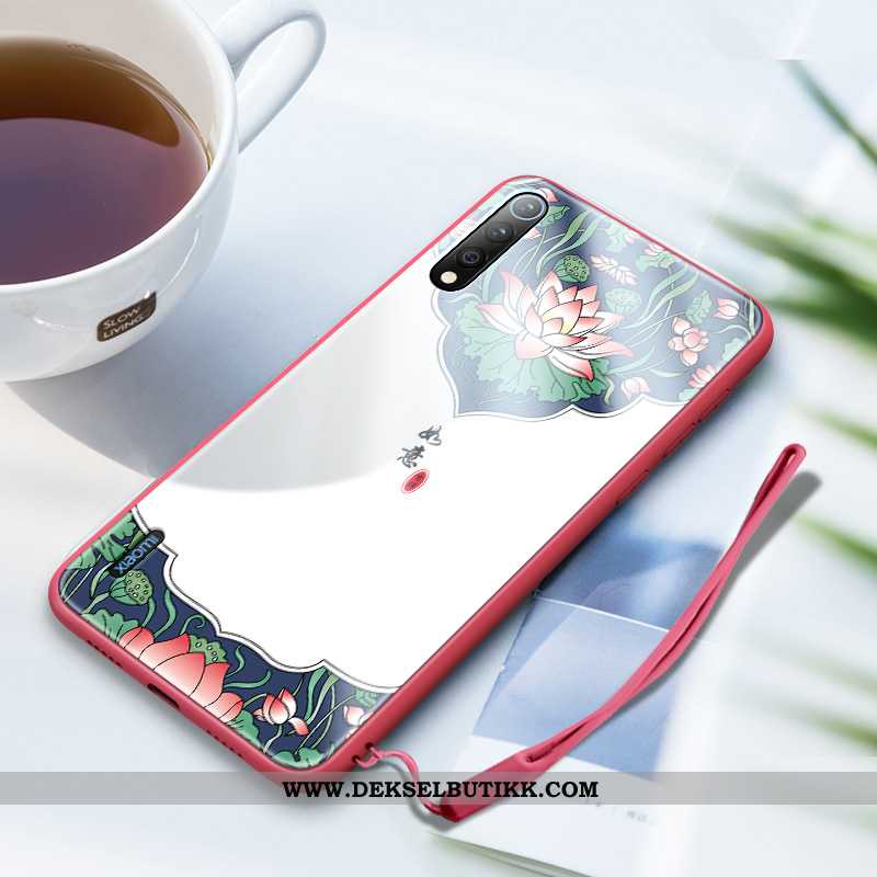 Etui Xiaomi Mi A3 Hengende Ornamenter Kinesisk Stil Silikon Kunst Rød, Deksel Xiaomi Mi A3 Trend Kjø