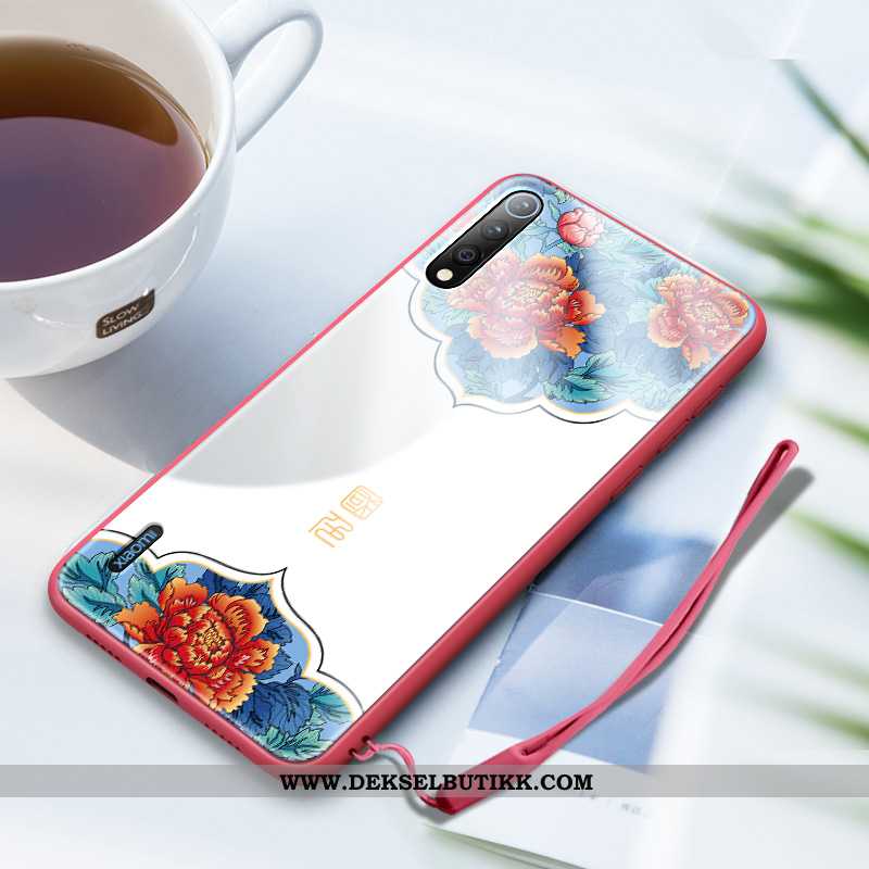 Etui Xiaomi Mi A3 Hengende Ornamenter Kinesisk Stil Silikon Kunst Rød, Deksel Xiaomi Mi A3 Trend Kjø