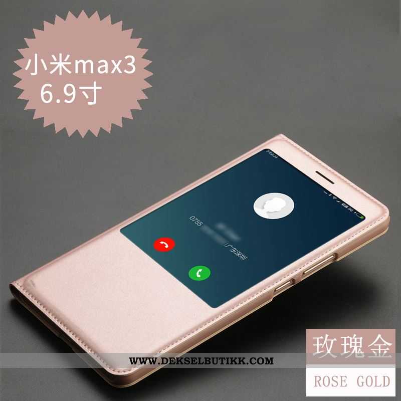 Etui Xiaomi Mi Max 3 Beskyttelse Dvalen Anti-fall Rosa, Deksel Xiaomi Mi Max 3 Skinndeksel Tilbud