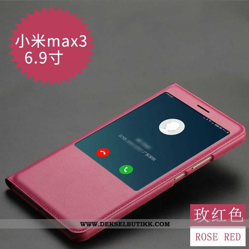 Etui Xiaomi Mi Max 3 Beskyttelse Dvalen Anti-fall Rosa, Deksel Xiaomi Mi Max 3 Skinndeksel Tilbud