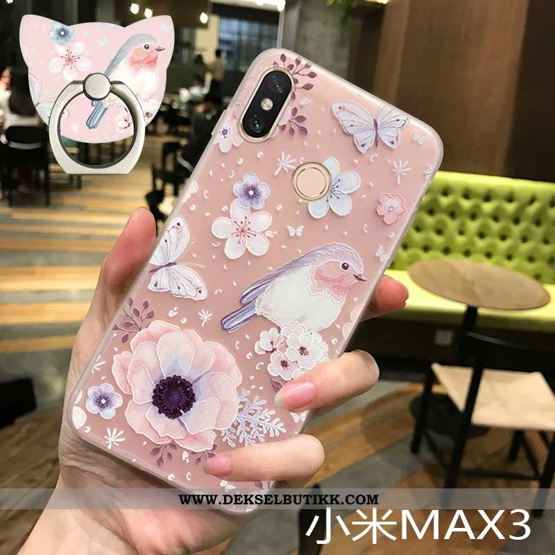 Etui Xiaomi Mi Max 3 Beskyttelse Nubuck Mobiltelefon Rosa, Deksel Xiaomi Mi Max 3 Gjennomsiktig Kjøp