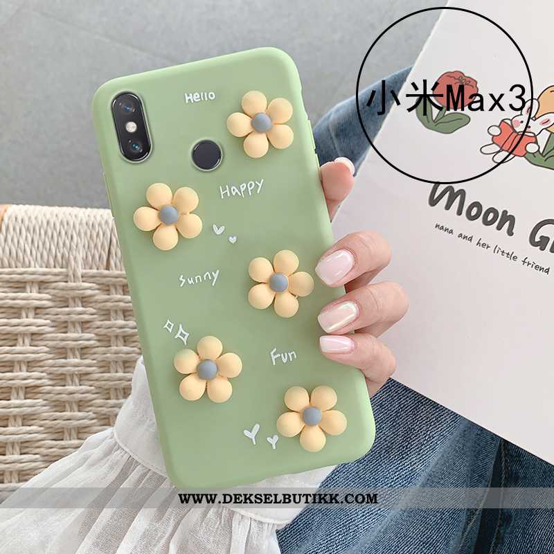 Etui Xiaomi Mi Max 3 Myke Deksel Blomster Liten Blå, Xiaomi Mi Max 3 Silikon Salg