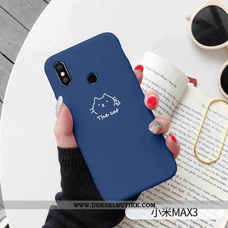 Etui Xiaomi Mi Max 3 Silikon Mobiltelefon Trend Lovers Mørkeblå, Deksel Xiaomi Mi Max 3 Beskyttelse 