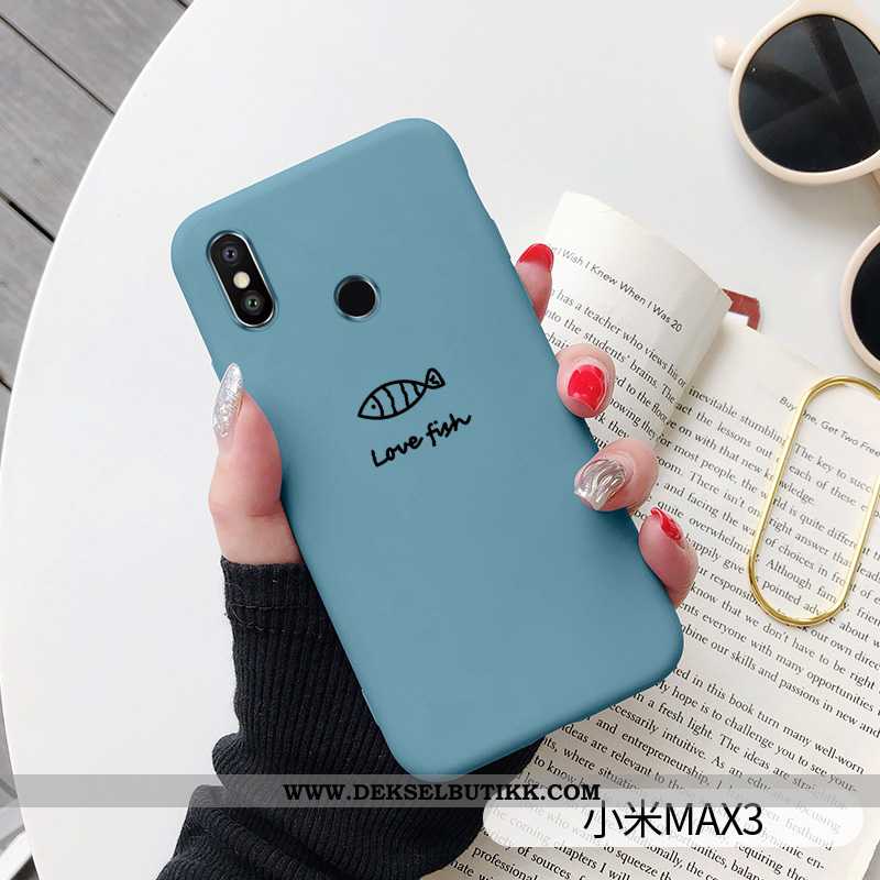 Etui Xiaomi Mi Max 3 Silikon Mobiltelefon Trend Lovers Mørkeblå, Deksel Xiaomi Mi Max 3 Beskyttelse 