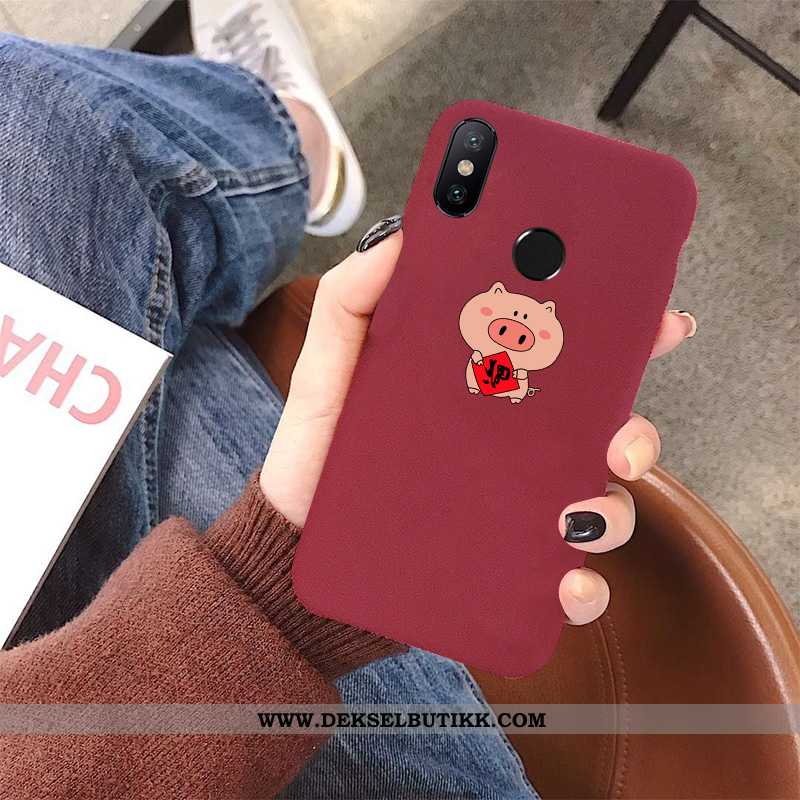 Etui Xiaomi Mi Max 3 Tynne Rød Cartoon Ultra Burgunder, Deksel Xiaomi Mi Max 3 Myke Billige