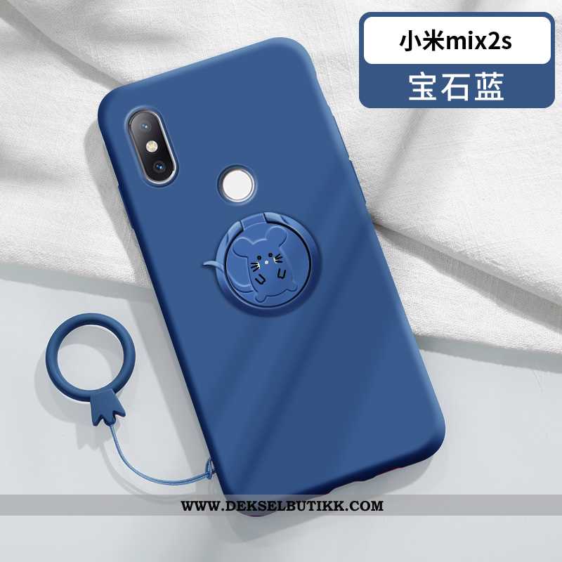 Etui Xiaomi Mi Mix 2s Vakker Anti-fall Ring Nye Mørkeblå, Deksel Xiaomi Mi Mix 2s Ultra Butikk