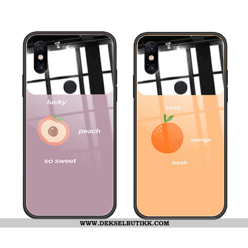 Etui Xiaomi Mi Mix 3 Glass Mobiltelefon Kreativ Orange Oransje, Deksel Xiaomi Mi Mix 3 Av Personligh