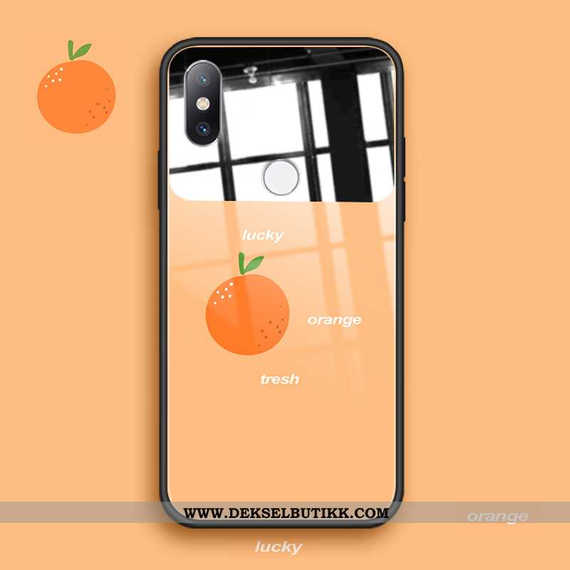 Etui Xiaomi Mi Mix 3 Glass Mobiltelefon Kreativ Orange Oransje, Deksel Xiaomi Mi Mix 3 Av Personligh