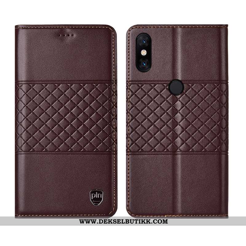 Etui Xiaomi Mi Mix 3 Skinndeksel Folio Mobiltelefon Alt Inkludert Brun, Deksel Xiaomi Mi Mix 3 Besky