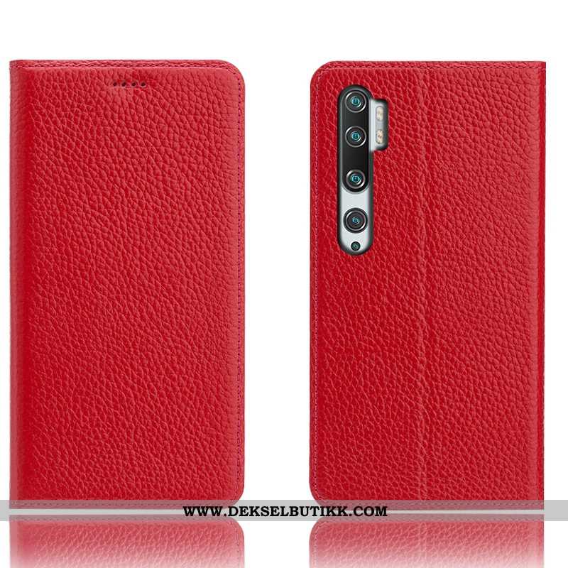 Etui Xiaomi Mi Note 10 Beskyttelse Deksel Folio Liten Svart, Xiaomi Mi Note 10 Skinndeksel Butikk