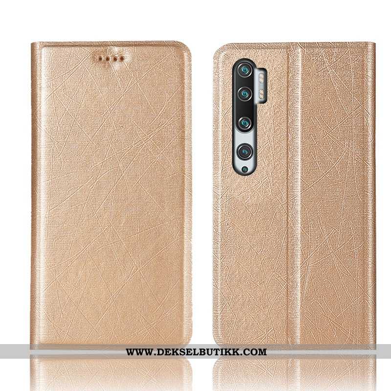 Etui Xiaomi Mi Note 10 Beskyttelse Mobiltelefon Folio Gull, Deksel Xiaomi Mi Note 10 Skinndeksel Til