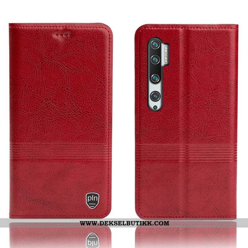 Etui Xiaomi Mi Note 10 Beskyttelse Mobiltelefon Rød Anti-fall Brun, Deksel Xiaomi Mi Note 10 Skinnde