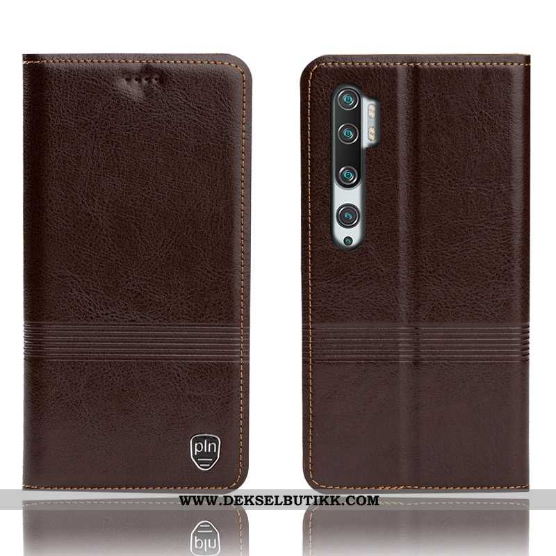 Etui Xiaomi Mi Note 10 Beskyttelse Mobiltelefon Rød Anti-fall Brun, Deksel Xiaomi Mi Note 10 Skinnde