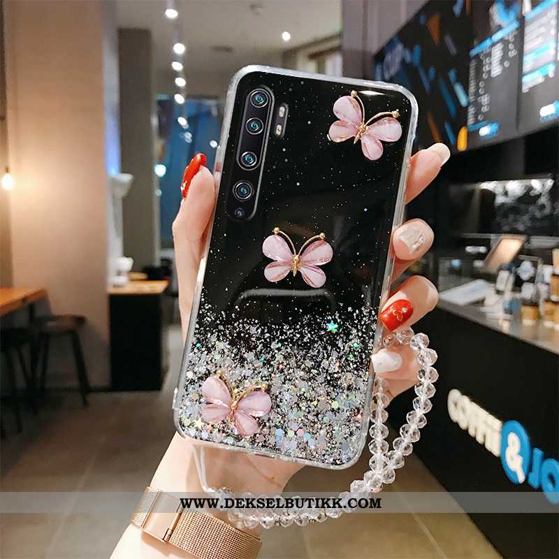 Etui Xiaomi Mi Note 10 Beskyttelse Silikon Butterfly Anti-fall Grønn, Deksel Xiaomi Mi Note 10 Gjenn