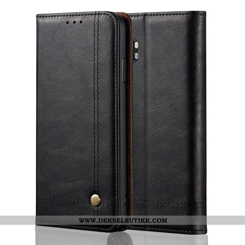 Etui Xiaomi Mi Note 10 Classic Liten Folio Svart, Deksel Xiaomi Mi Note 10 Beskyttelse Butikk