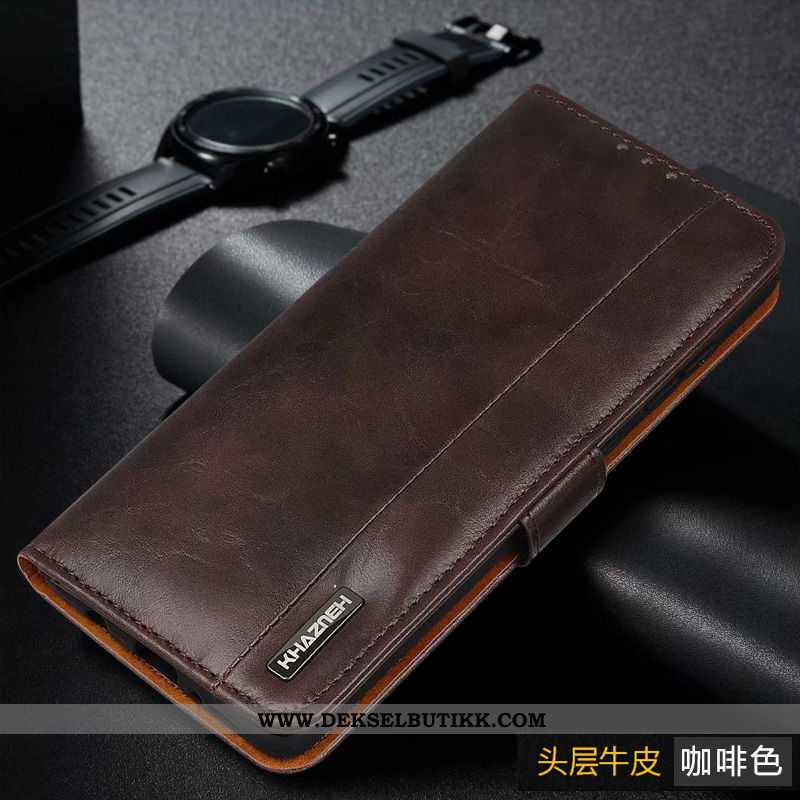 Etui Xiaomi Mi Note 10 Lite Skinn Folio Liten Rød, Deksel Xiaomi Mi Note 10 Lite Beskyttelse Rabatt